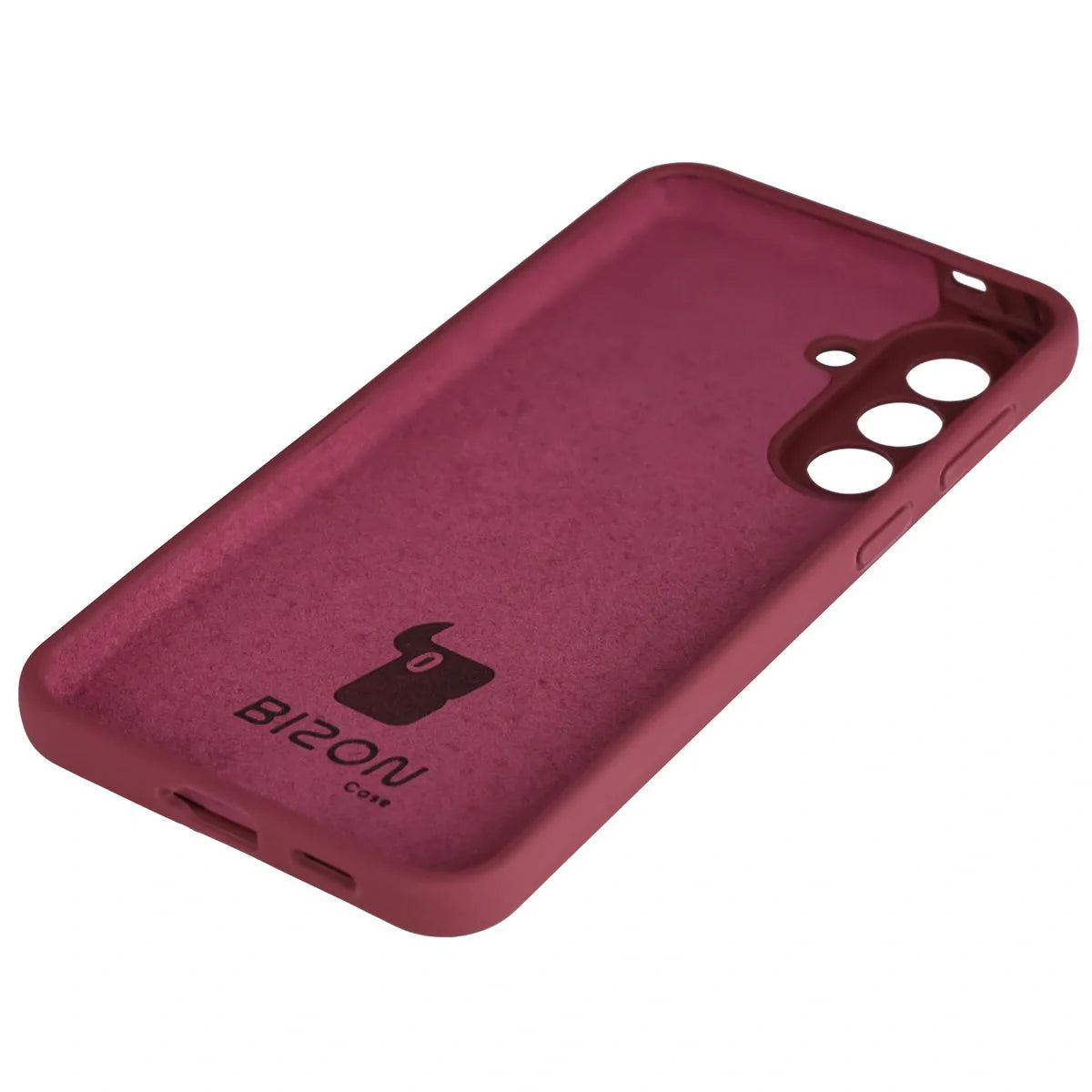 Silikon Handyhülle für Galaxy A57 5G, Bizon Soft Case, Pflaumenfarbe