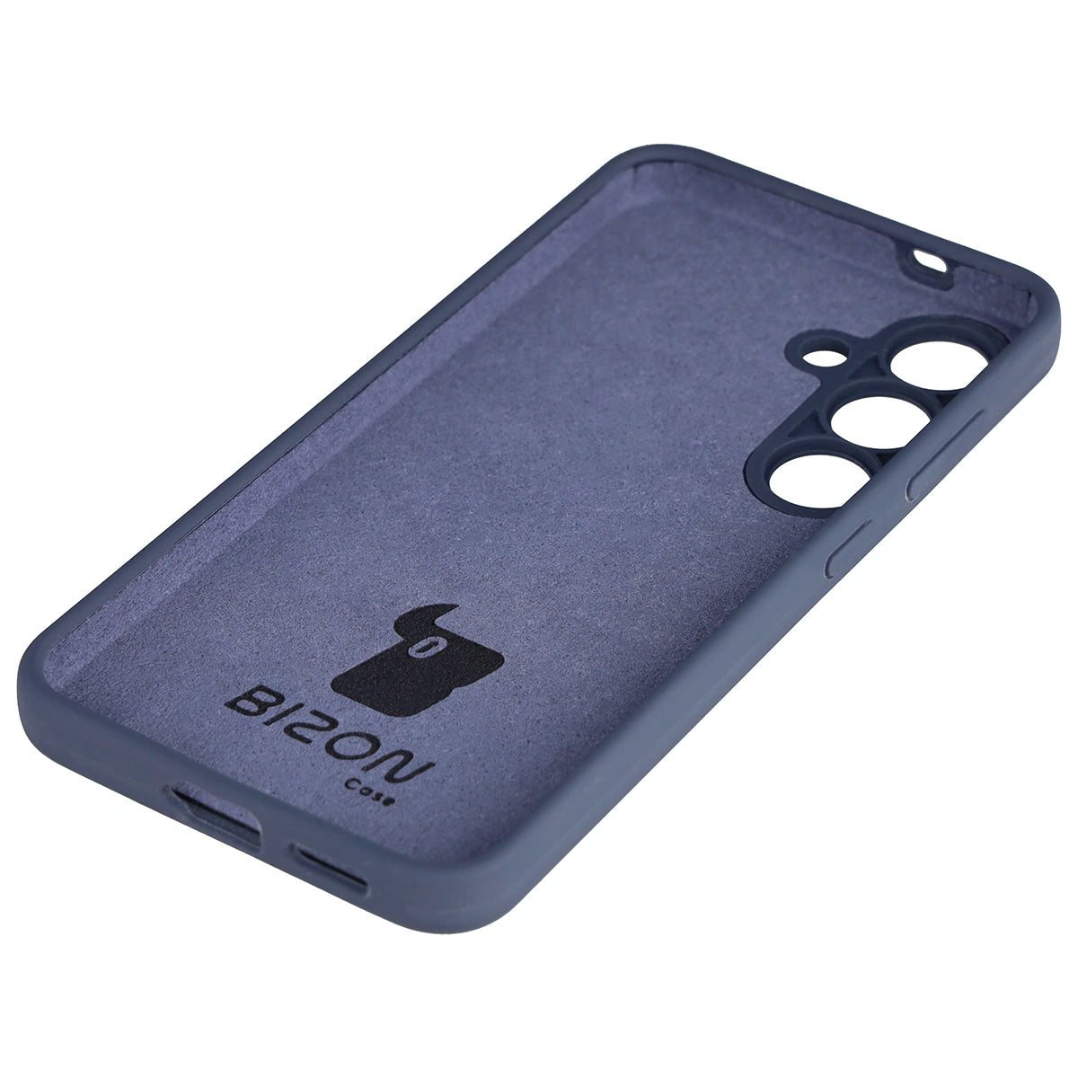 Silikon Handyhülle für Galaxy S25, Bizon Soft Case, Dunkelblau