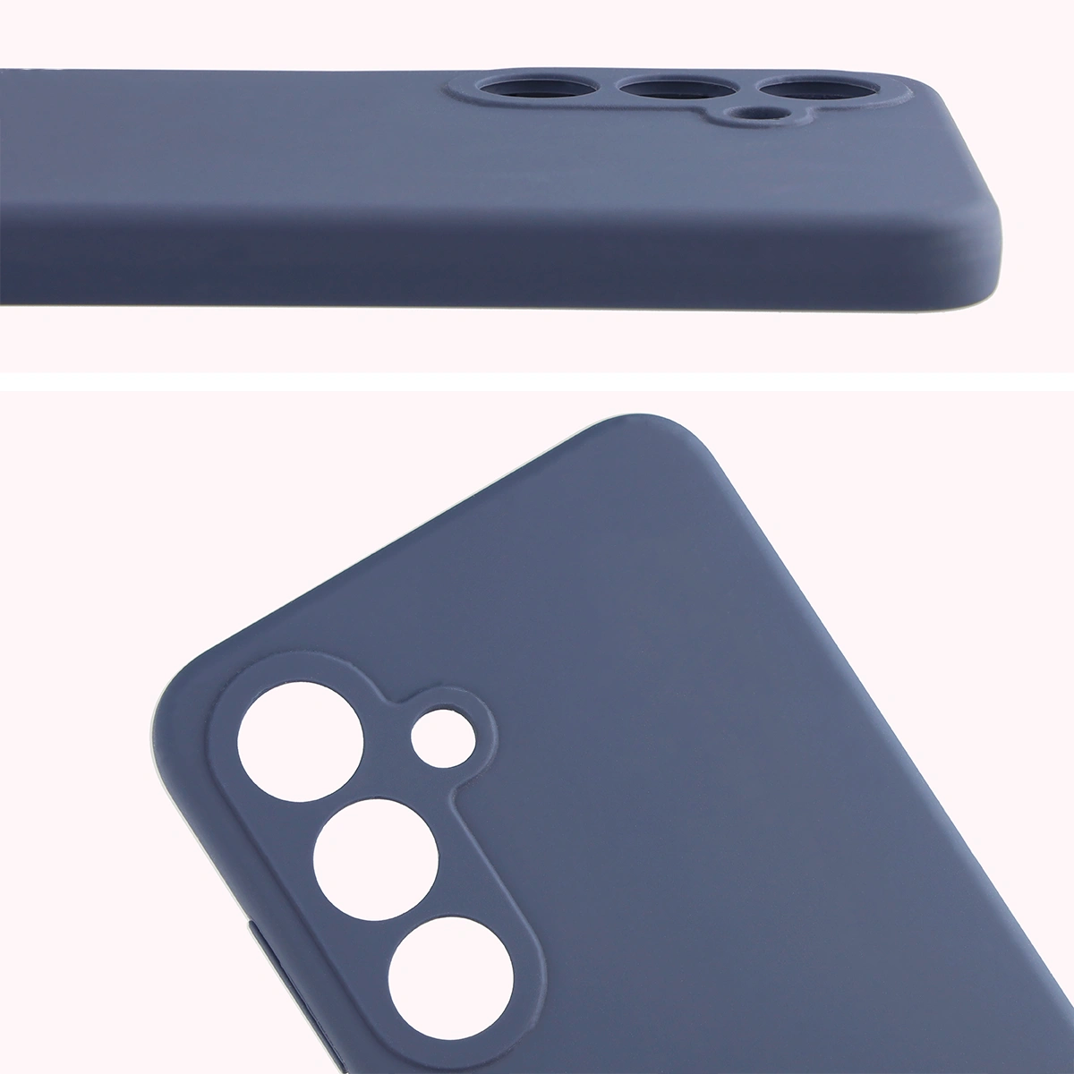 Silikon Handyhülle für Galaxy S25, Bizon Soft Case, Dunkelblau
