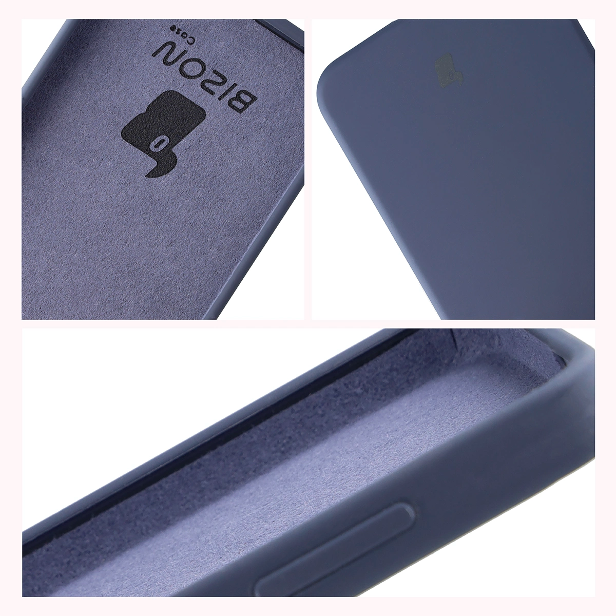Silikon Handyhülle für Galaxy S25, Bizon Soft Case, Dunkelblau