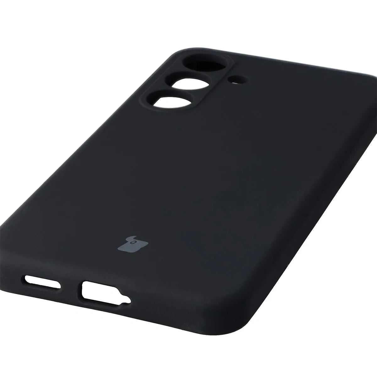 Silikon Handyhülle für Galaxy S25 FE, Bizon Soft Case, Schwarz