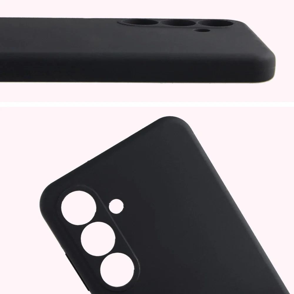 Silikon Handyhülle für Galaxy S25 FE, Bizon Soft Case, Schwarz