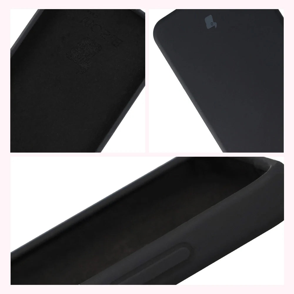 Silikon Handyhülle für Galaxy S25 FE, Bizon Soft Case, Schwarz