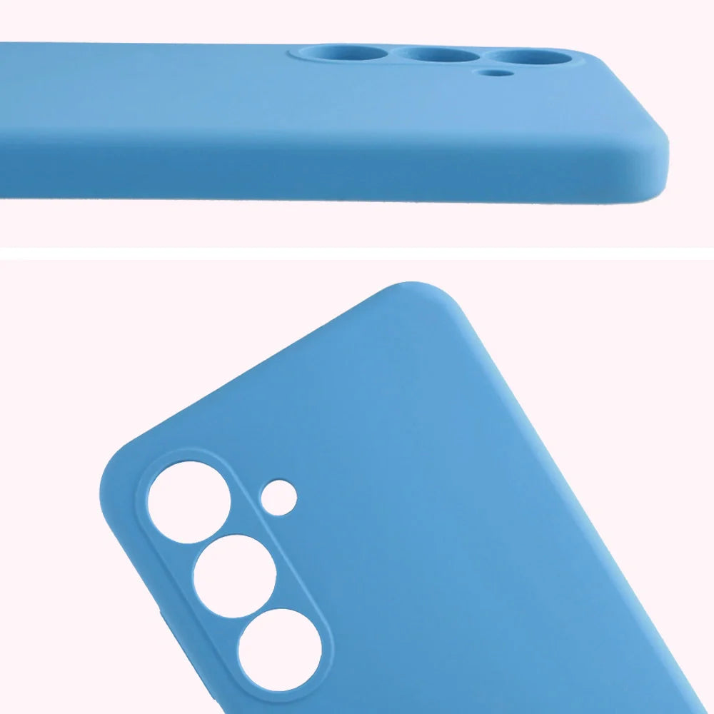 Silikon Handyhülle für Galaxy S25 FE, Bizon Soft Case, Blau