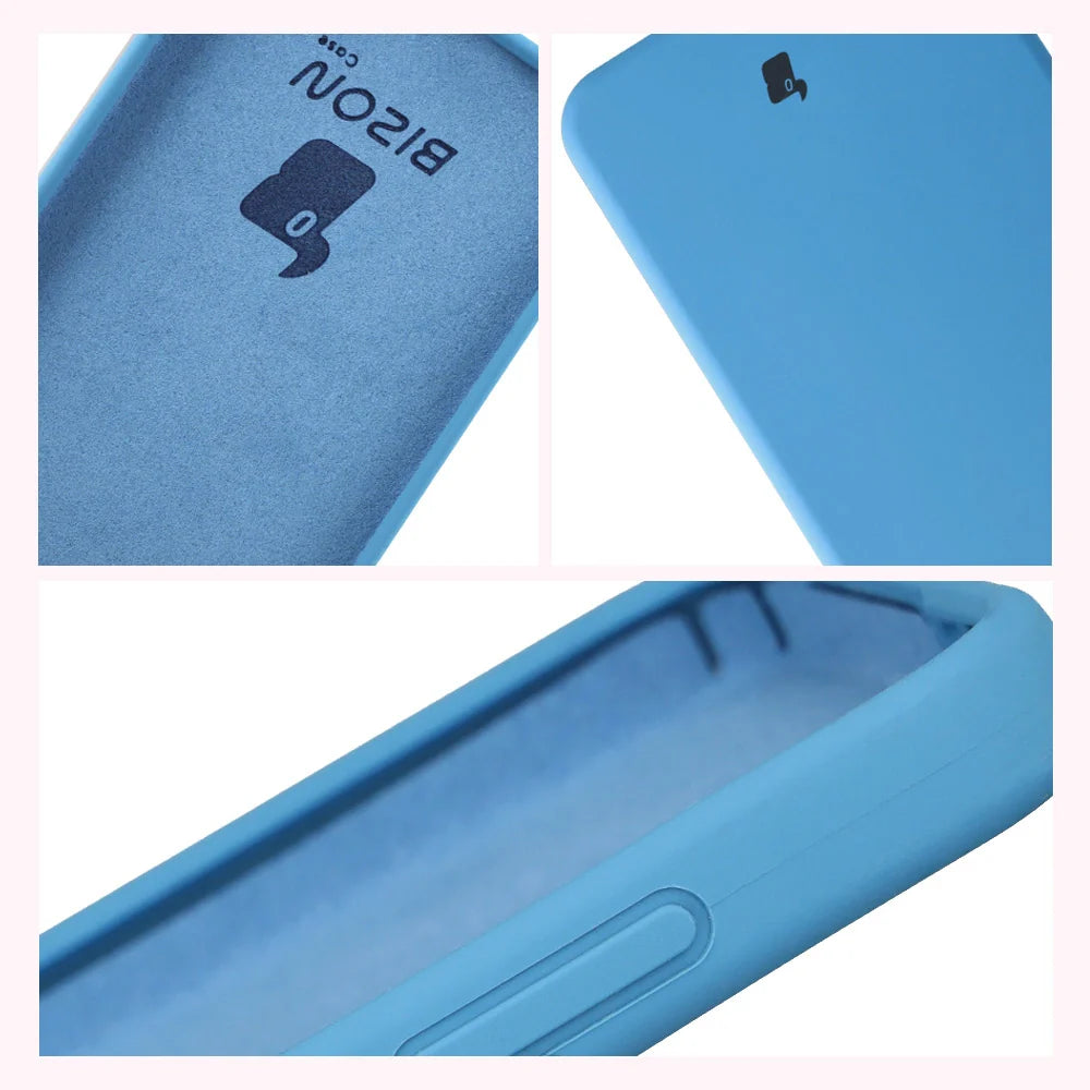 Silikon Handyhülle für Galaxy S25 FE, Bizon Soft Case, Blau