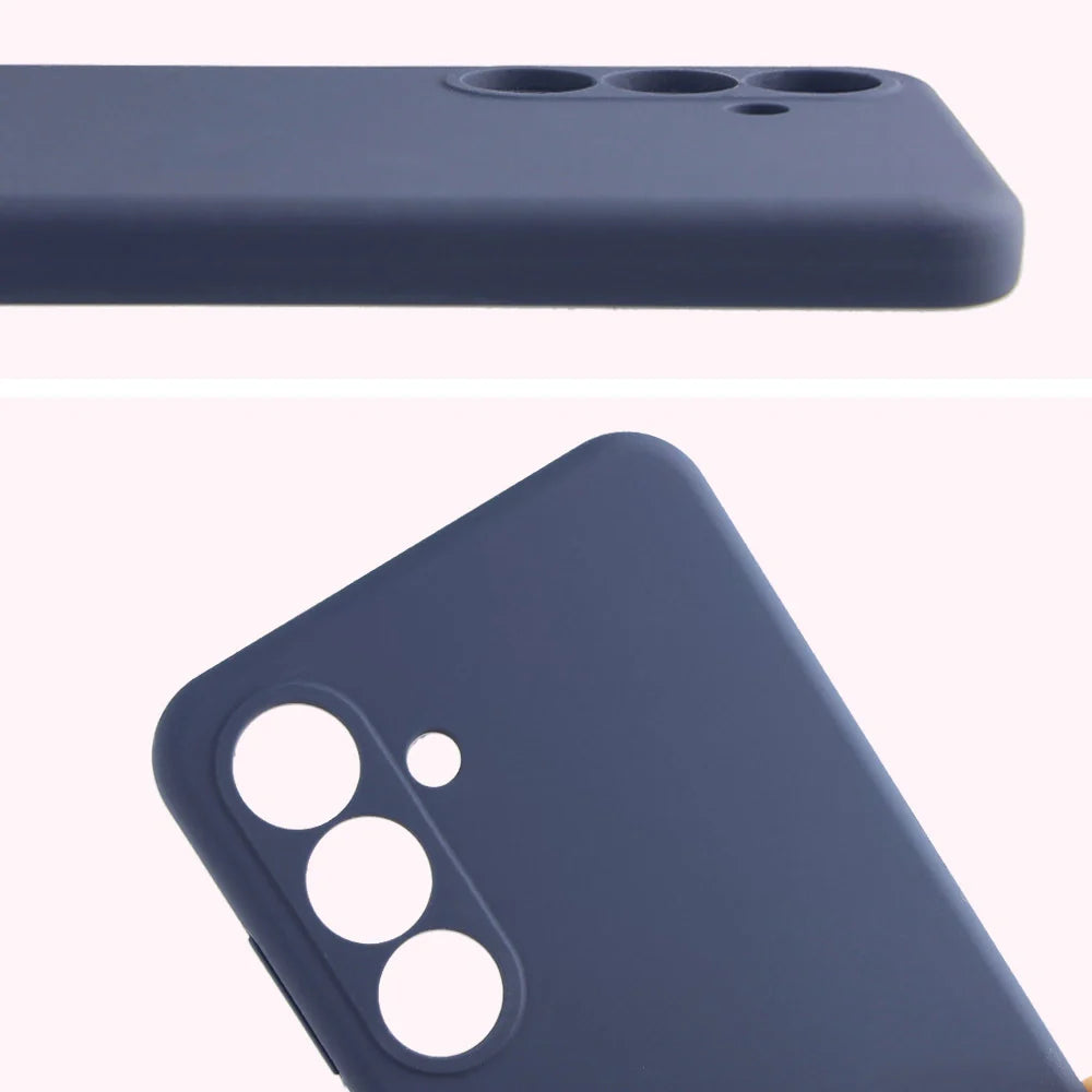 Silikon Handyhülle für Galaxy S25 FE, Bizon Soft Case, Dunkelblau