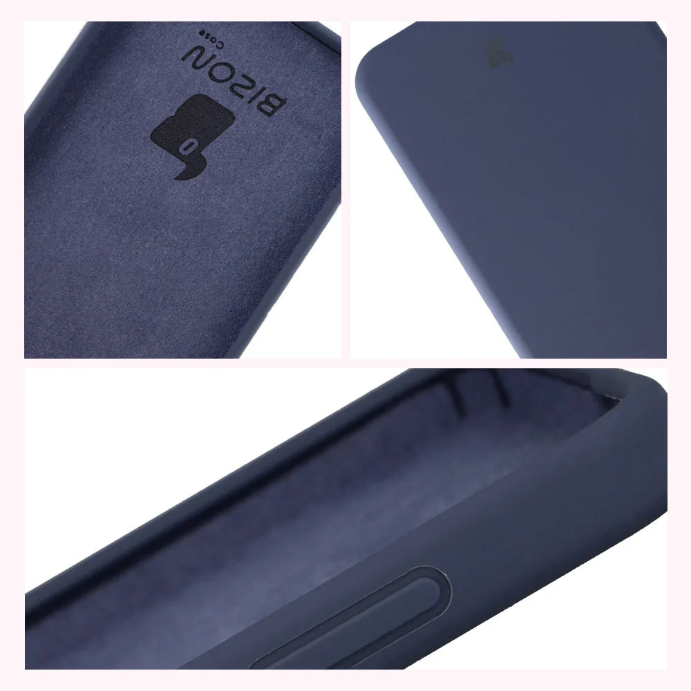 Silikon Handyhülle für Galaxy S25 FE, Bizon Soft Case, Dunkelblau