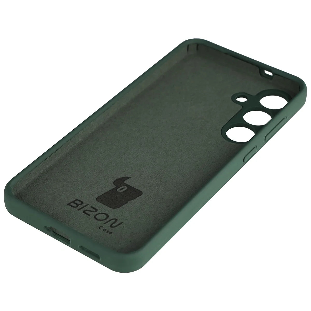 Silikon Handyhülle für Galaxy S25 FE, Bizon Soft Case, Dunkelgrün