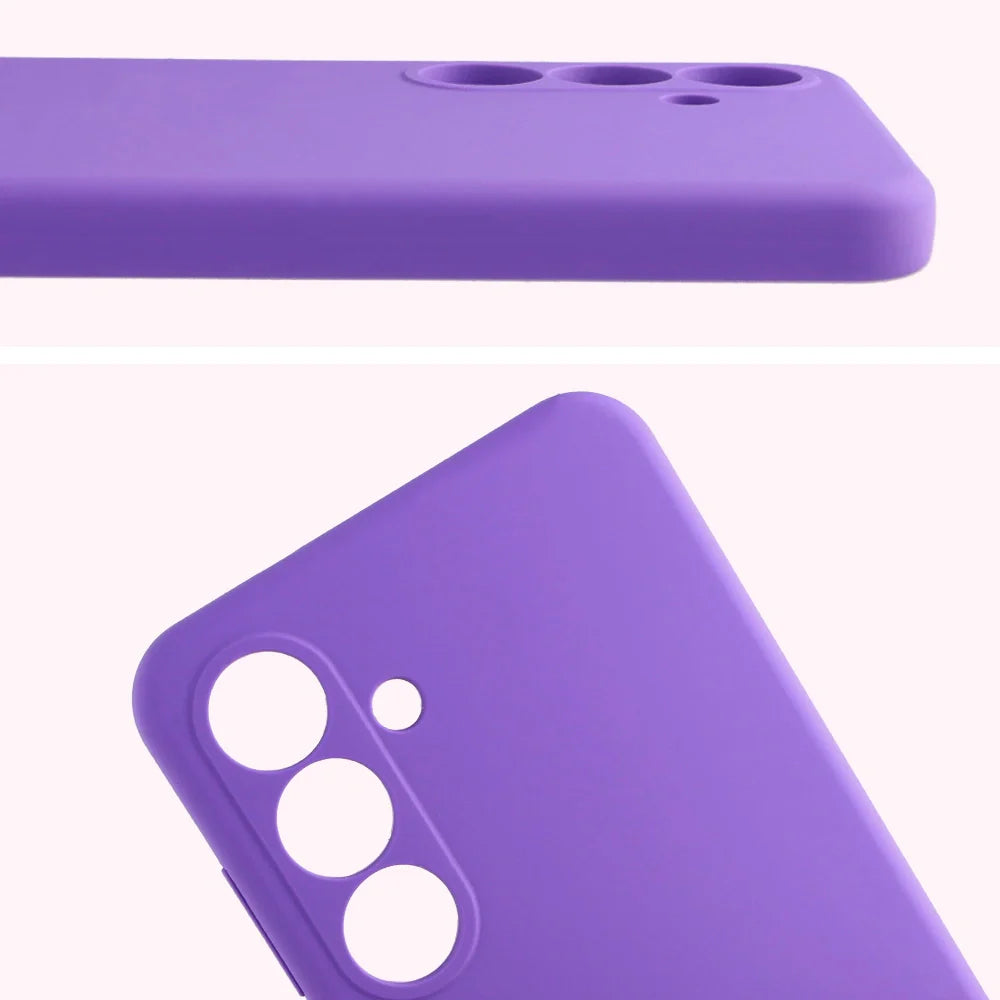 Silikon Handyhülle für Galaxy S25 FE, Bizon Soft Case, Violett