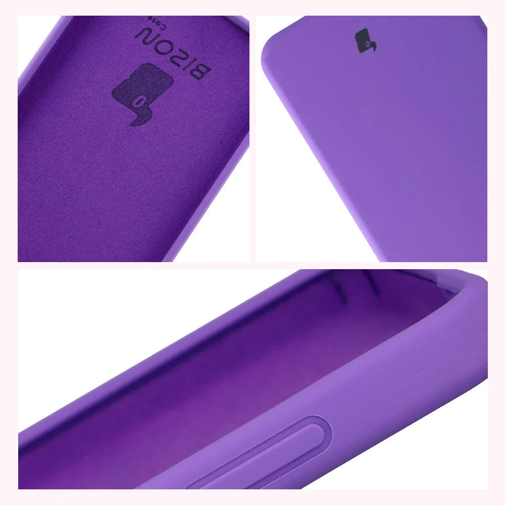 Silikon Handyhülle für Galaxy S25 FE, Bizon Soft Case, Violett
