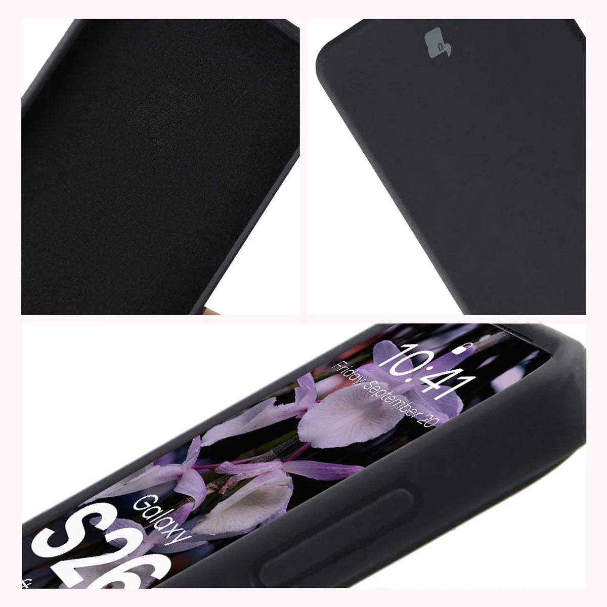 Silikon Handyhülle für Galaxy S26, Bizon Soft Case, Schwarz