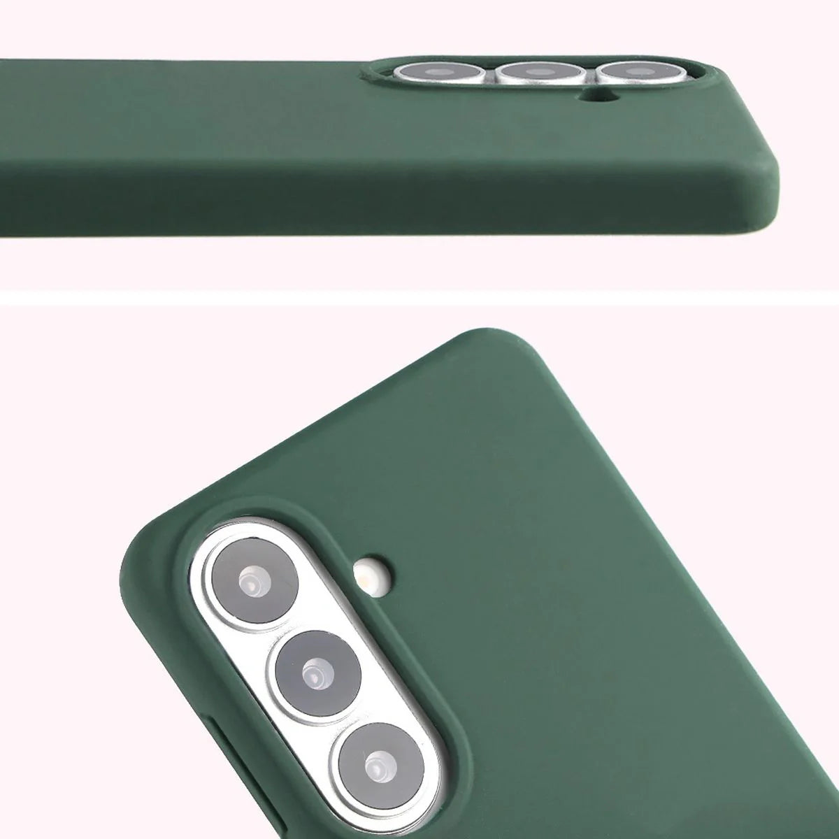 Silikon Handyhülle für Galaxy S26, Bizon Soft Case, Dunkelgrün