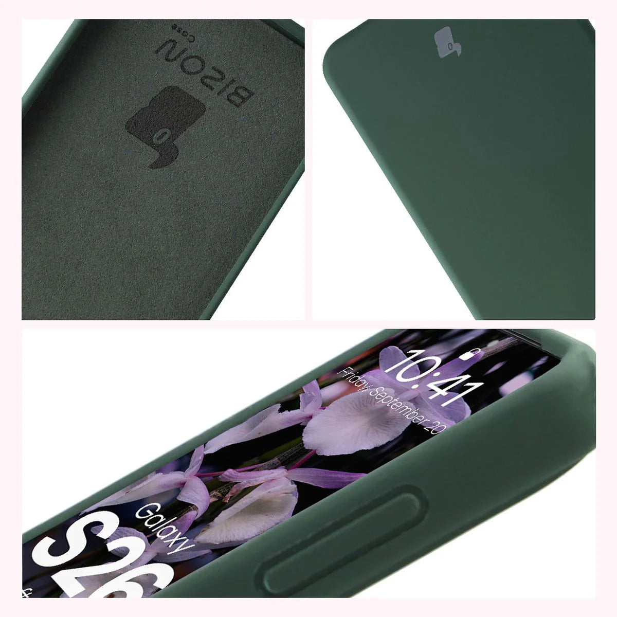 Silikon Handyhülle für Galaxy S26, Bizon Soft Case, Dunkelgrün