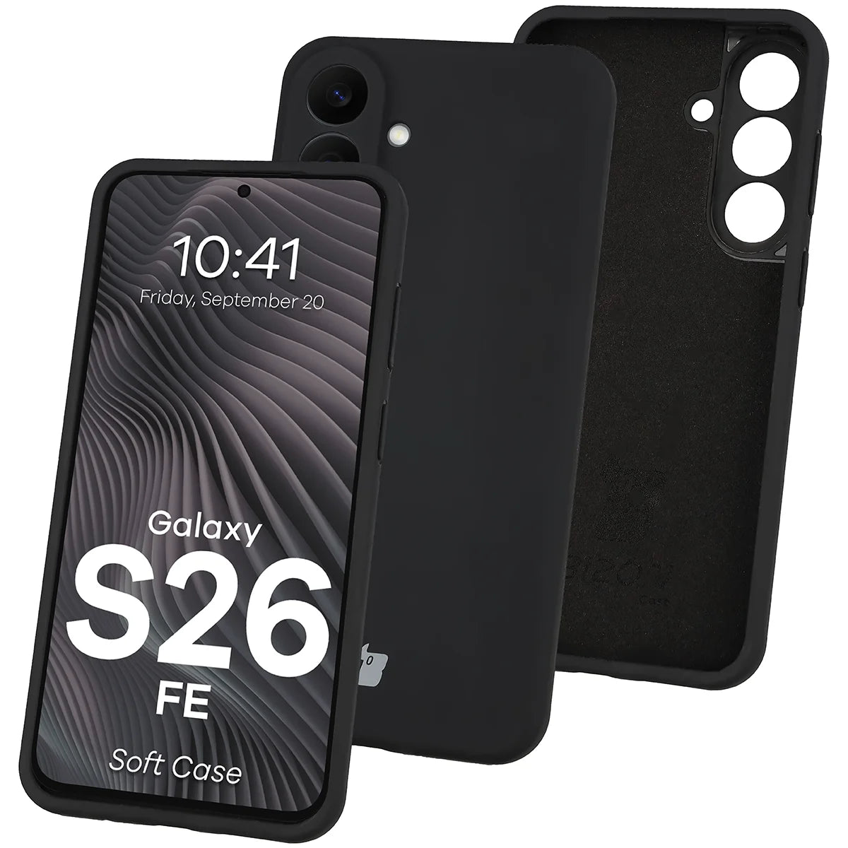 Silikon Handyhülle für Galaxy S26 FE, Bizon Soft Case, Schwarz (1/7)
