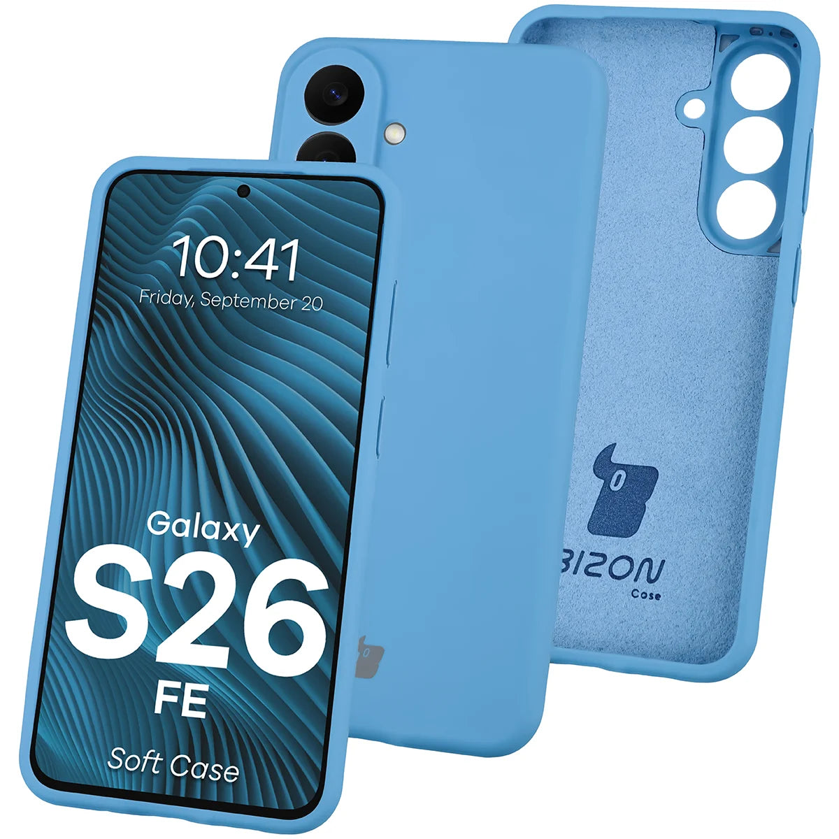 Silikon Handyhülle für Galaxy S26 FE, Bizon Soft Case, Blau (1/7)