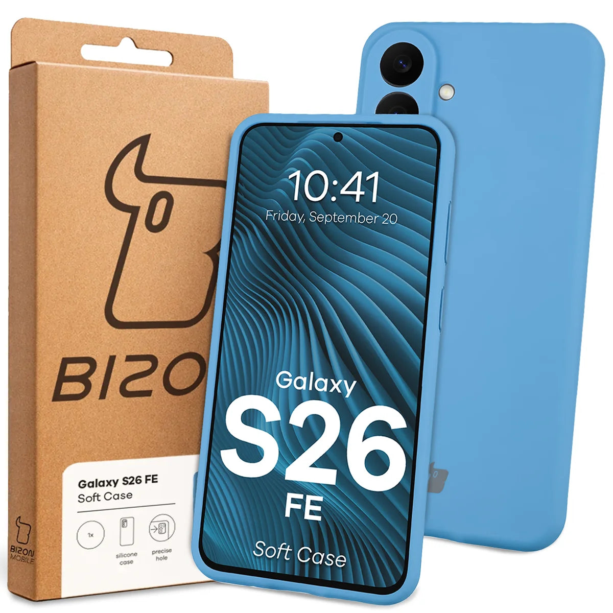 Silikon Handyhülle für Galaxy S26 FE, Bizon Soft Case, Blau (7/7)