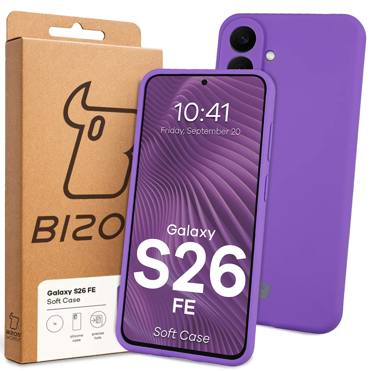 Silikon Handyhülle für Galaxy S26 FE, Bizon Soft Case, Violett (7/7)