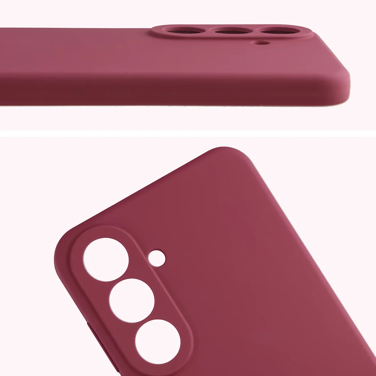 Silikon Handyhülle für Galaxy S26 FE, Bizon Soft Case, Pflaumenfarbe (5/7)