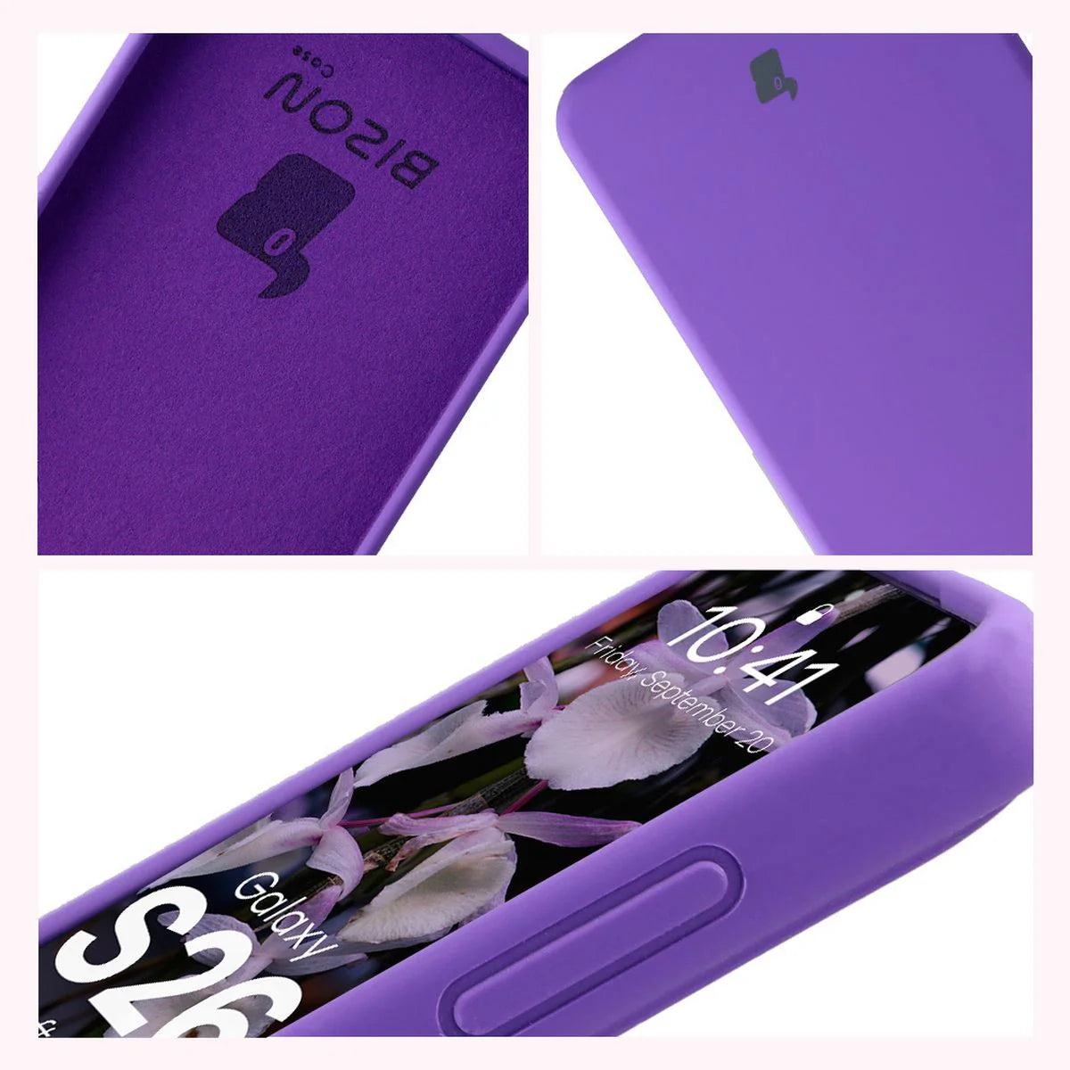 Silikon Handyhülle für Galaxy S26, Bizon Soft Case, Violett