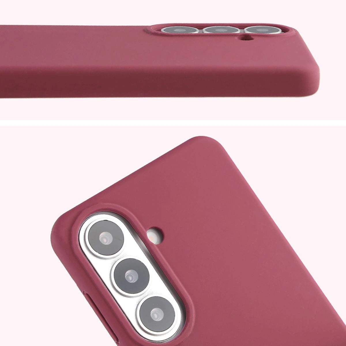 Silikon Handyhülle für Galaxy S26, Bizon Soft Case, Pflaumenfarbe