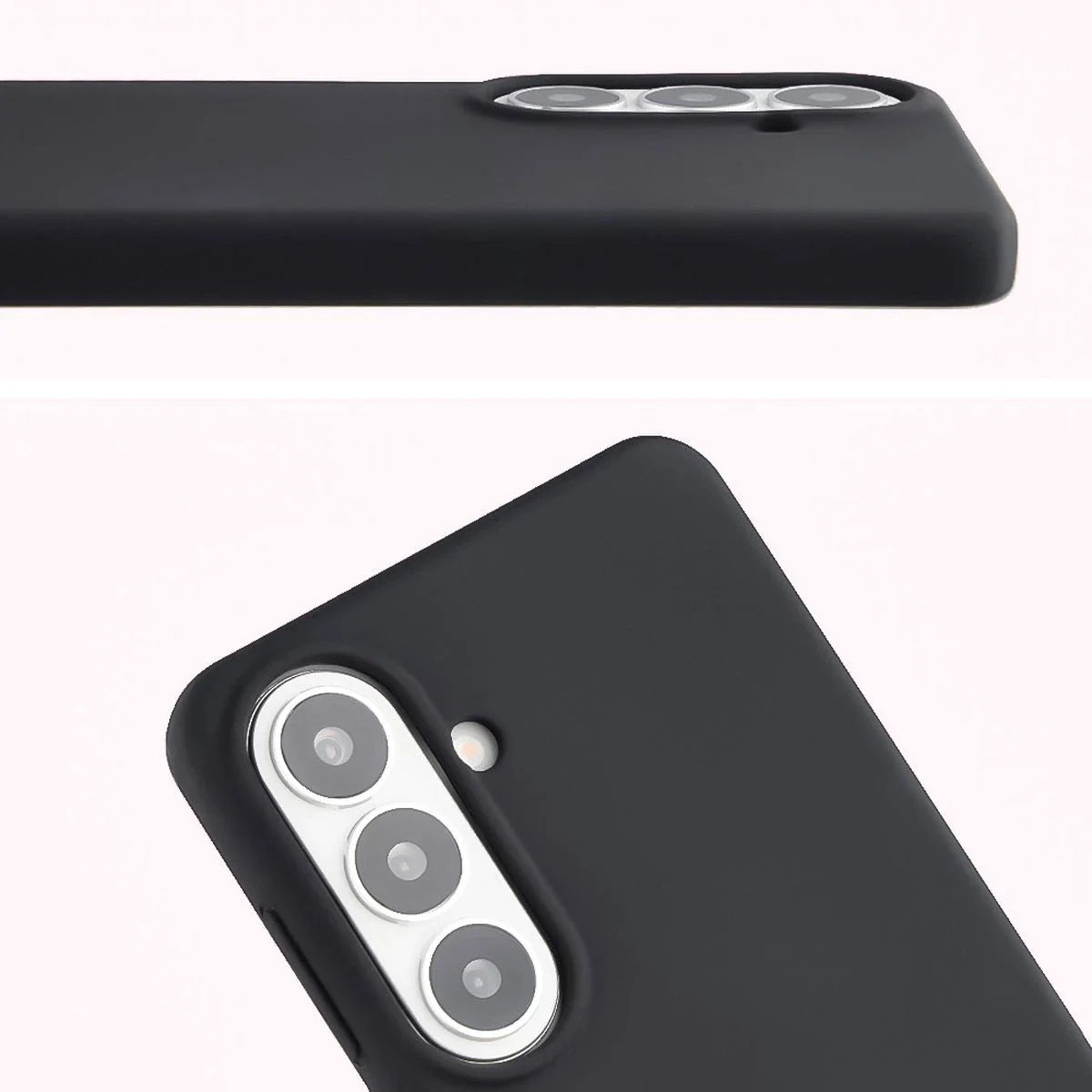 Silikon Handyhülle für Galaxy S26 Plus, Bizon Soft Case, Schwarz