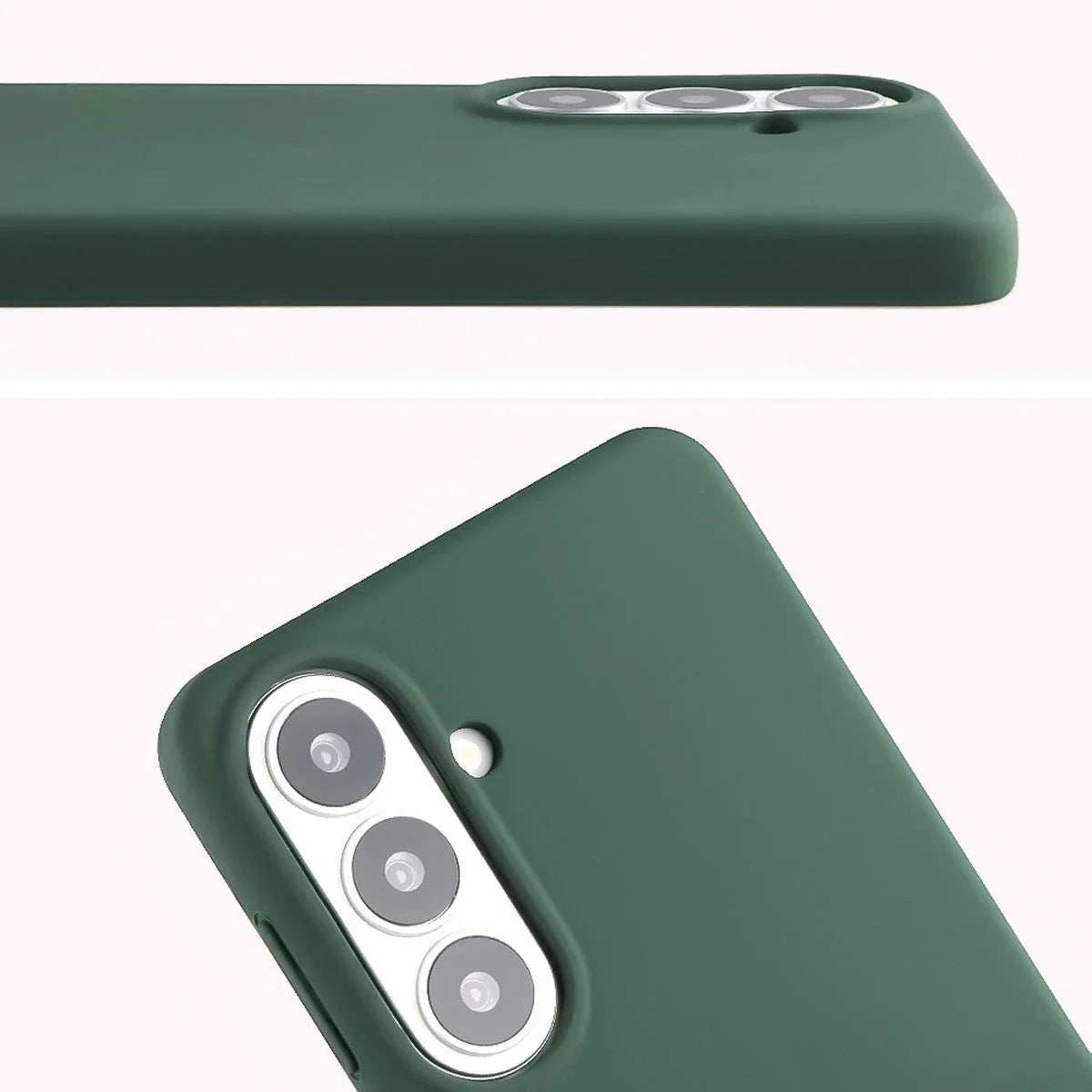 Silikon Handyhülle für Galaxy S26 Plus, Bizon Soft Case, Dunkelgrün