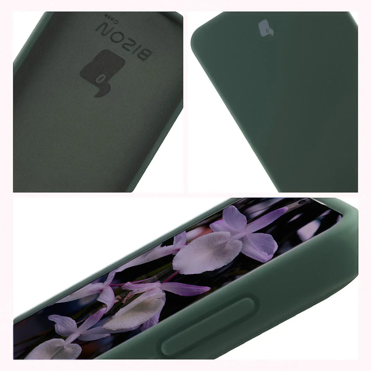 Silikon Handyhülle für Galaxy S26 Plus, Bizon Soft Case, Dunkelgrün