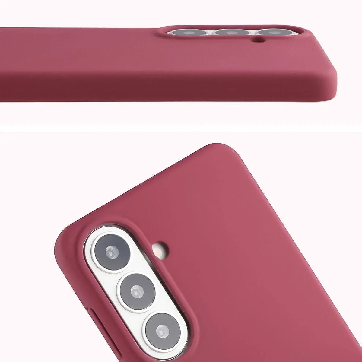 Silikon Handyhülle für Galaxy S26 Plus, Bizon Soft Case, Pflaumenfarbe