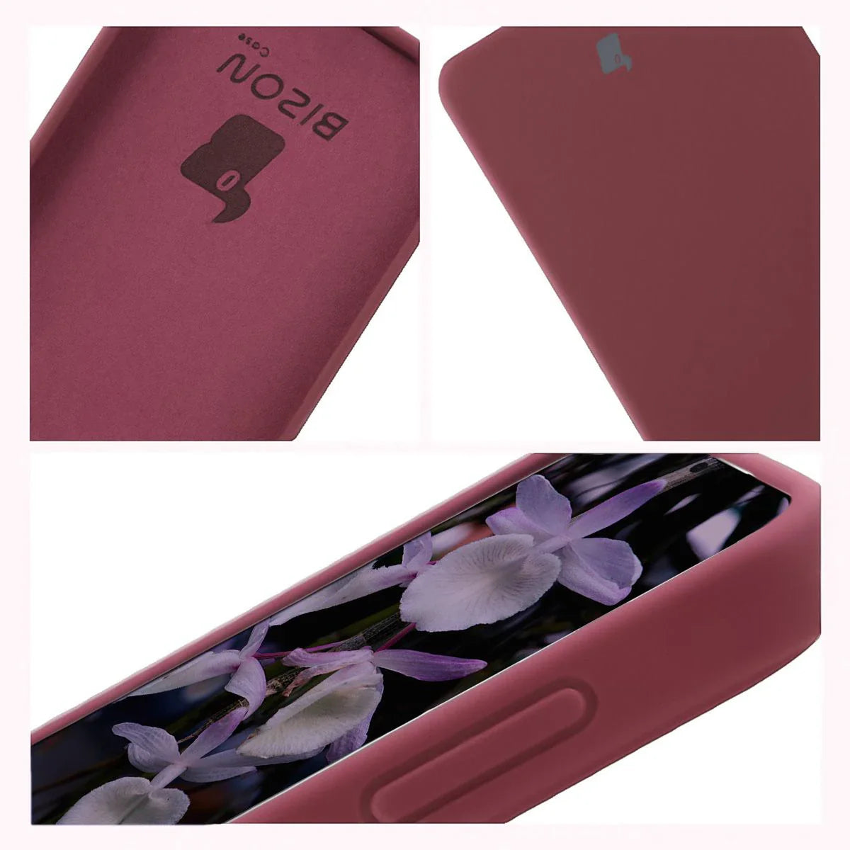 Silikon Handyhülle für Galaxy S26 Plus, Bizon Soft Case, Pflaumenfarbe
