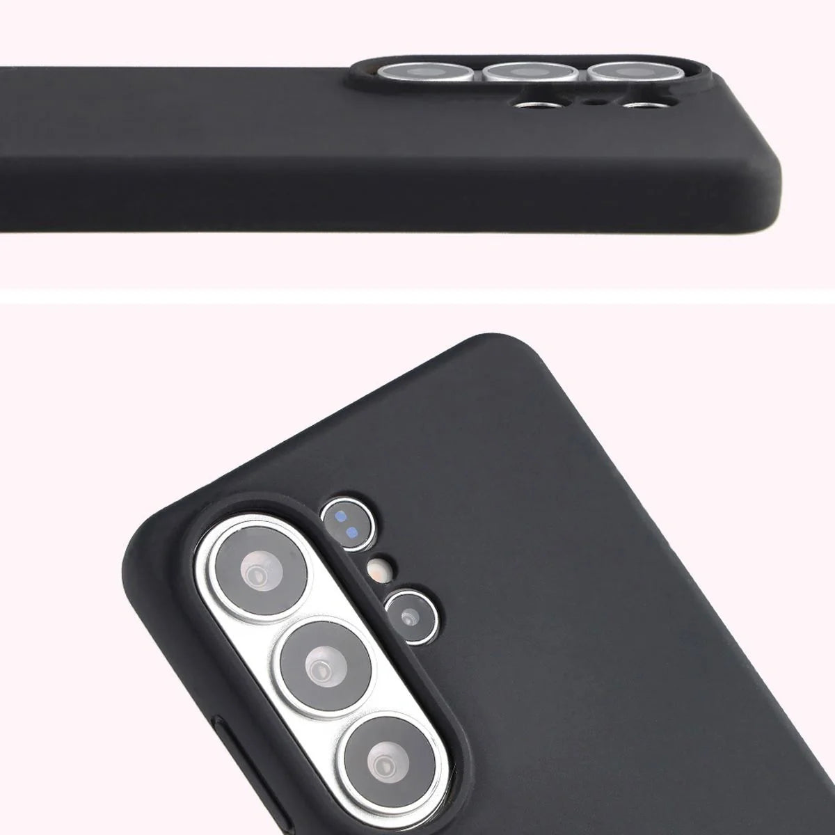 Silikon Handyhülle für Galaxy S26 Ultra, Bizon Soft Case, Schwarz