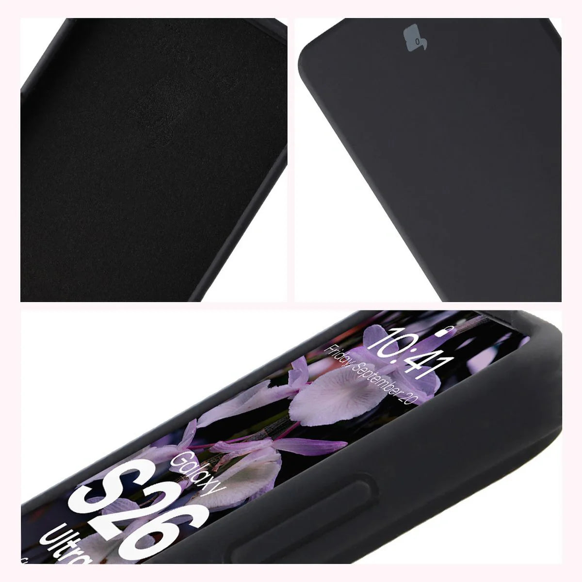 Silikon Handyhülle für Galaxy S26 Ultra, Bizon Soft Case, Schwarz