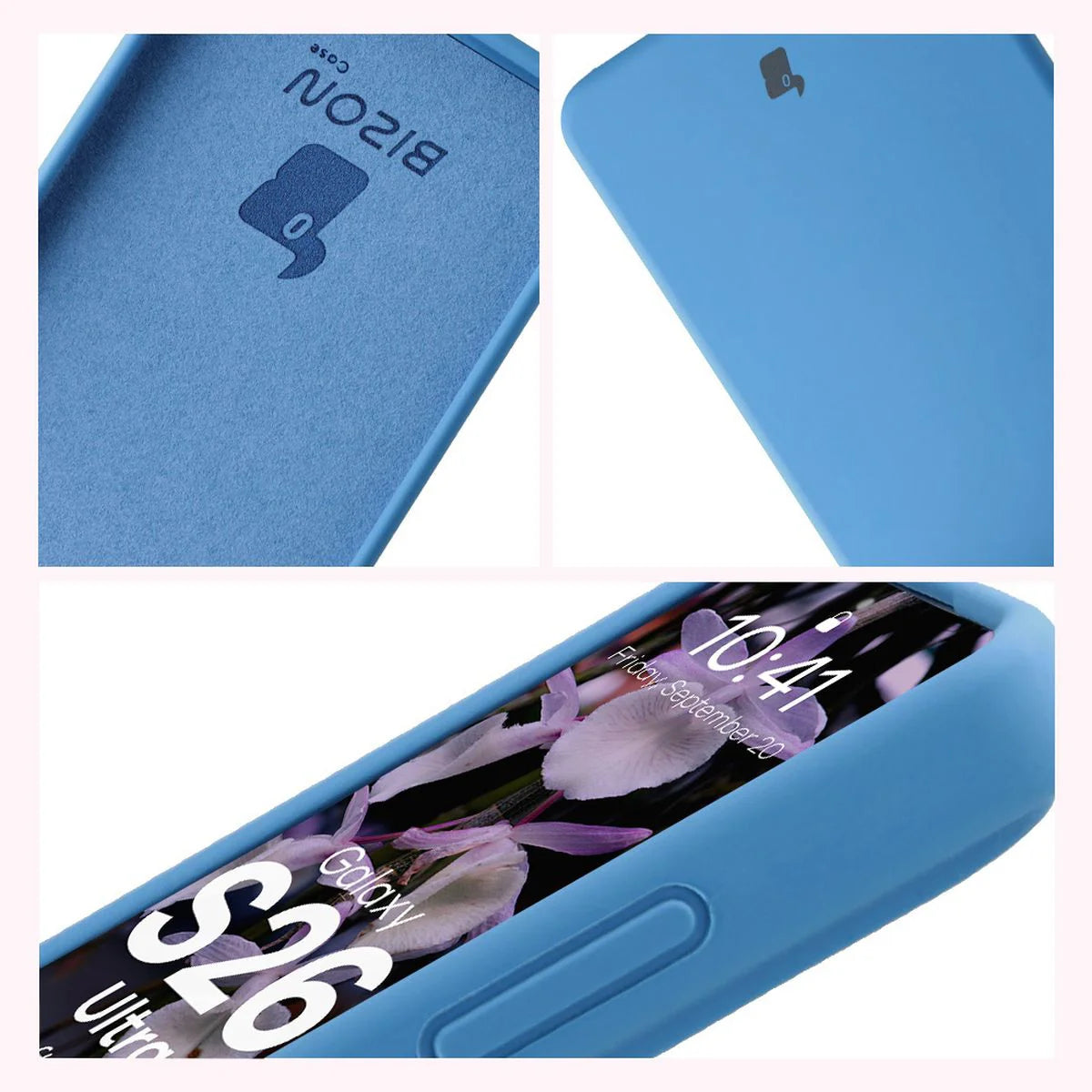 Silikon Handyhülle für Galaxy S26 Ultra, Bizon Soft Case, Blau
