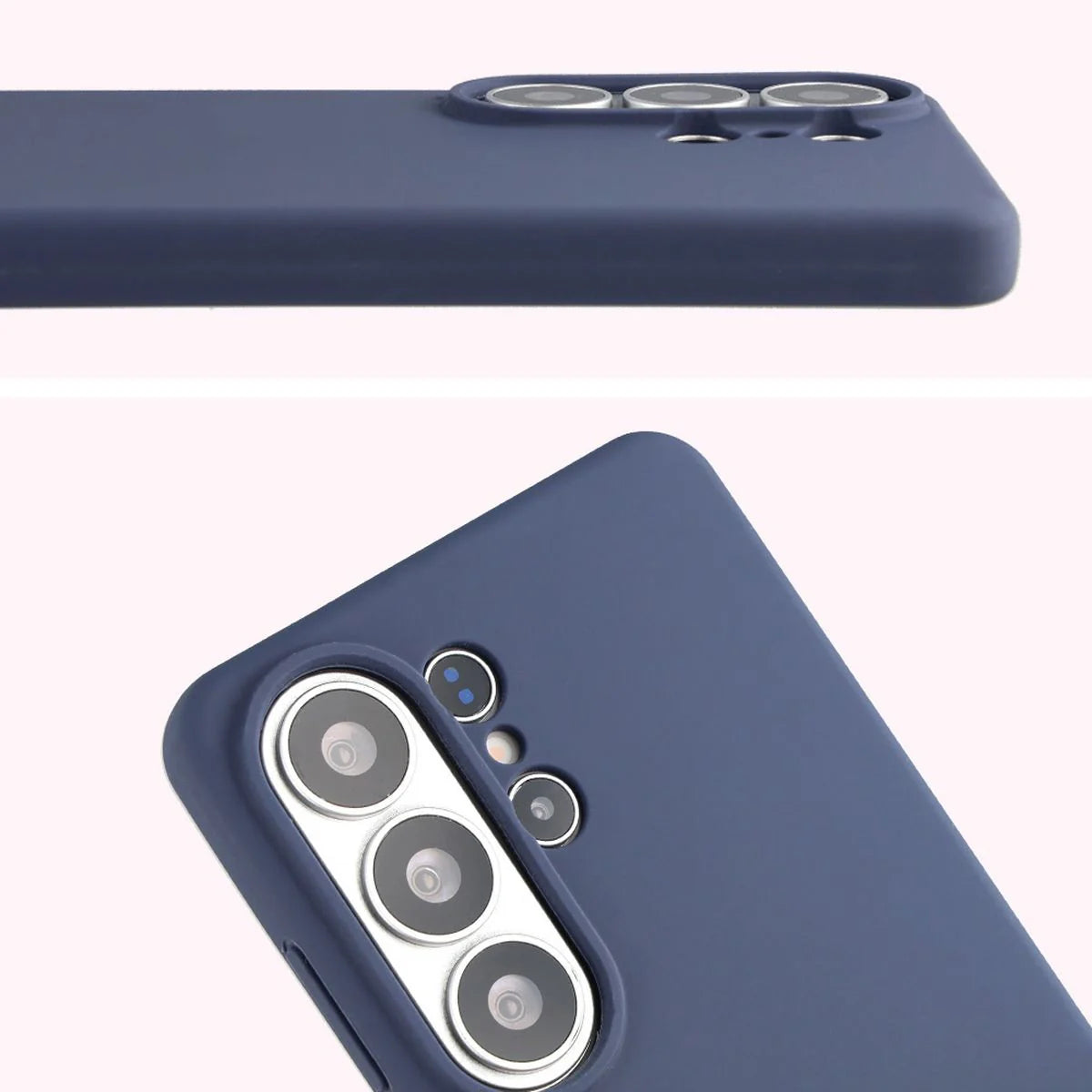 Silikon Handyhülle für Galaxy S26 Ultra, Bizon Soft Case, Dunkelblau