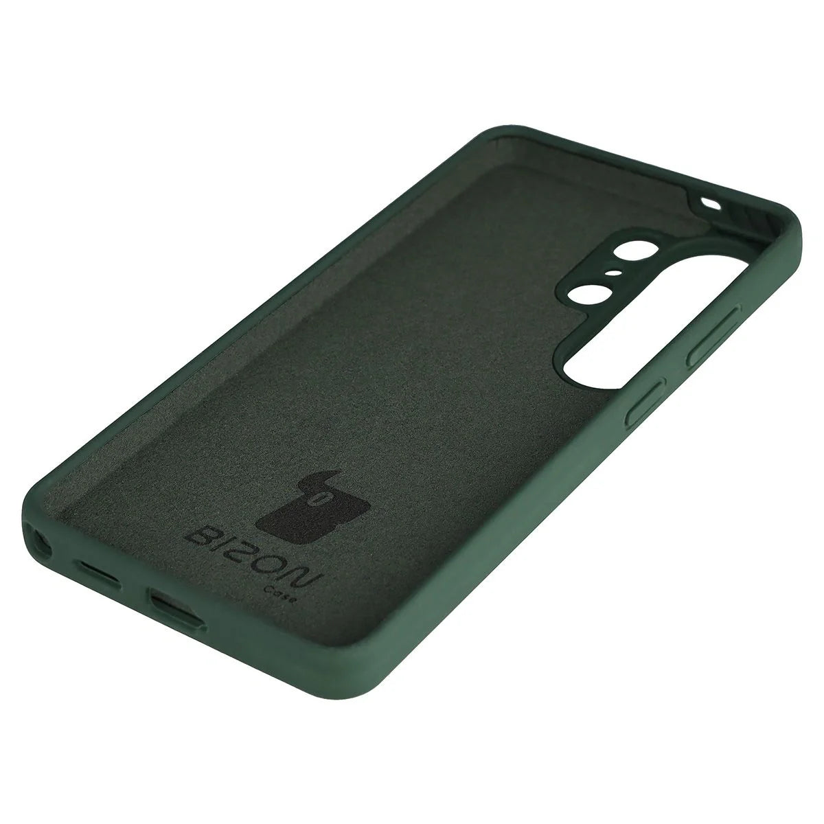 Silikon Handyhülle für Galaxy S26 Ultra, Bizon Soft Case, Dunkelgrün