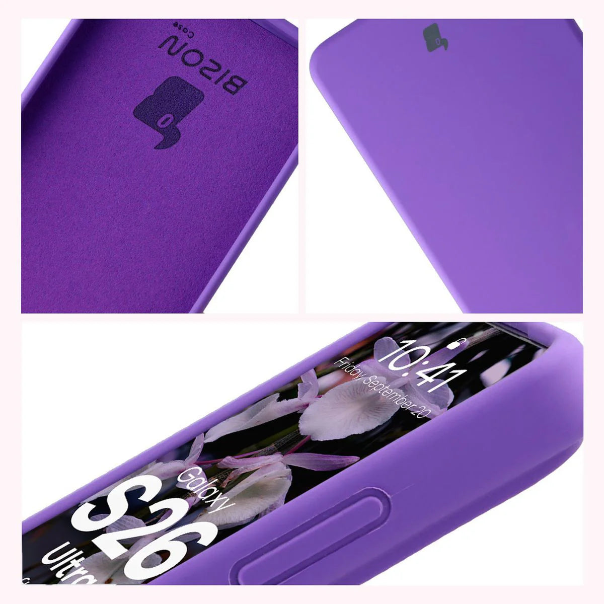 Silikon Handyhülle für Galaxy S26 Ultra, Bizon Soft Case, Violett