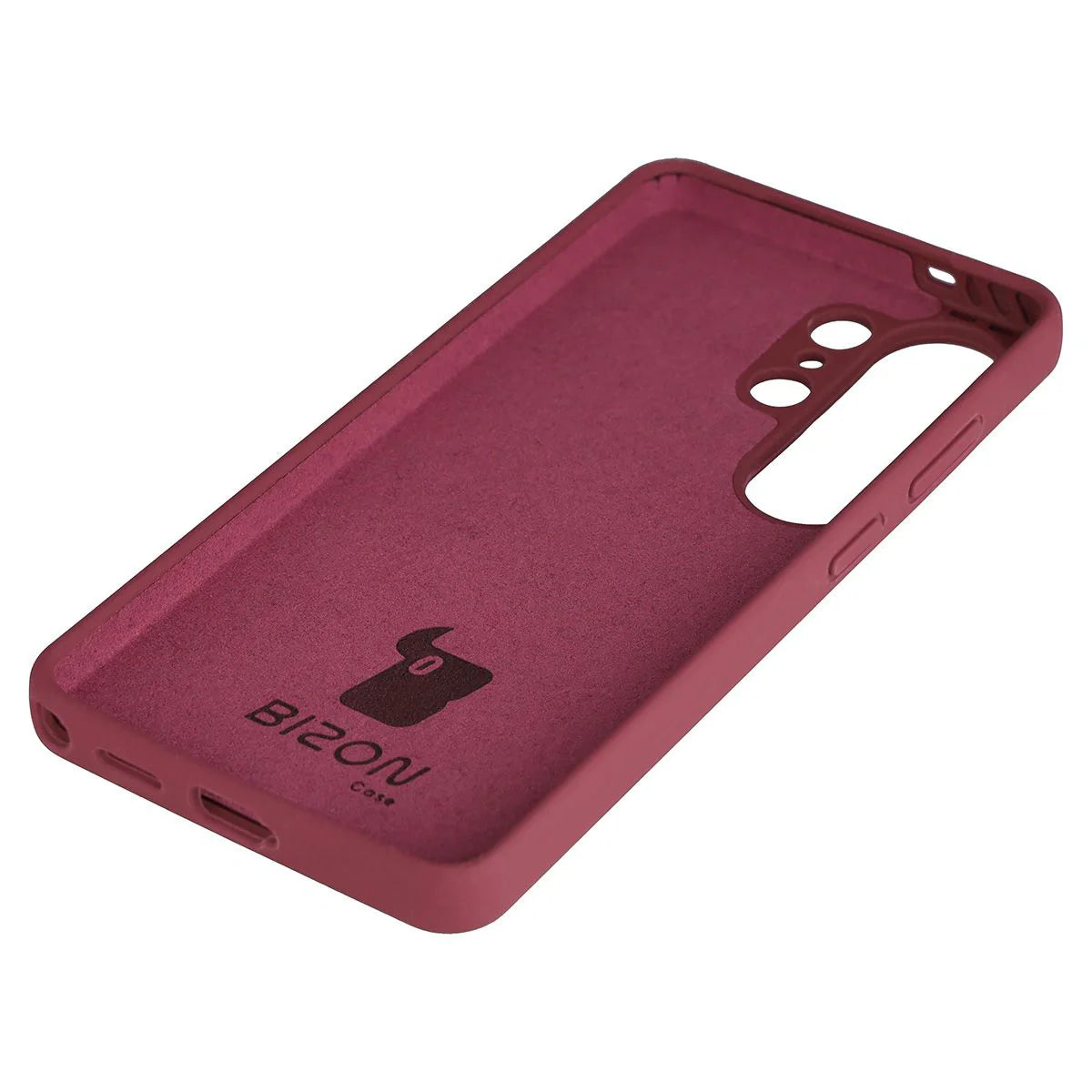 Silikon Handyhülle für Galaxy S26 Ultra, Bizon Soft Case, Pflaumenfarbe