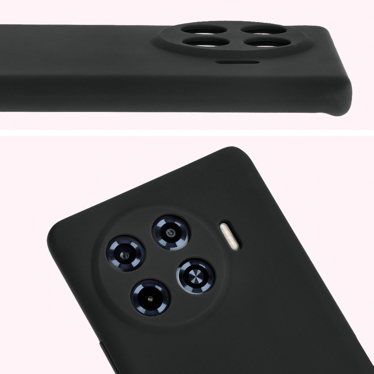 Silikon Handyhülle für Tecno Spark 20 Pro+, Bizon Soft Case, Schwarz