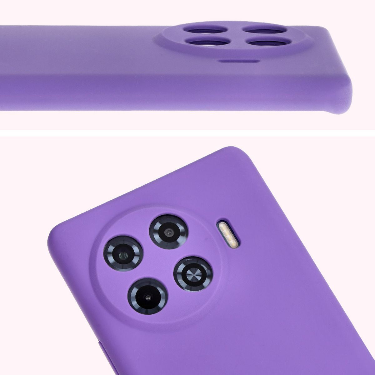 Silikon Handyhülle für Tecno Spark 20 Pro+, Bizon Soft Case, Violett