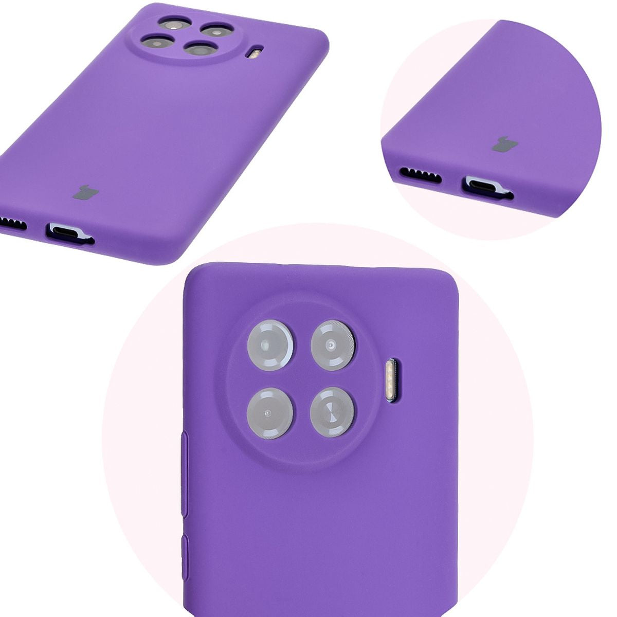 Silikon Handyhülle für Tecno Spark 20 Pro+, Bizon Soft Case, Violett