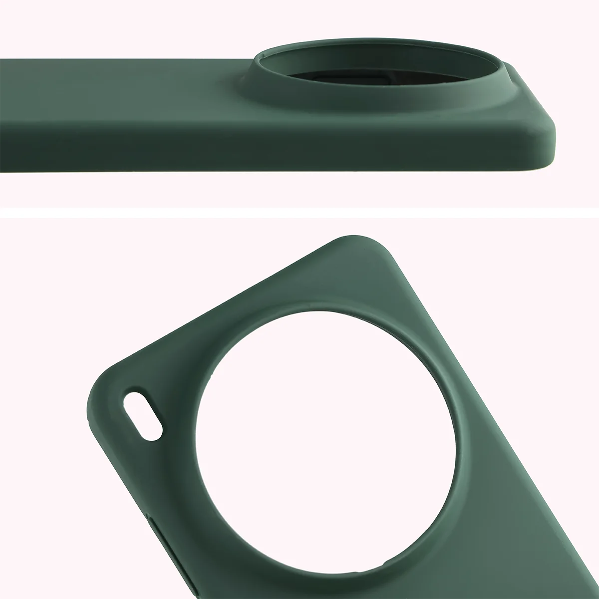 Silikon Handyhülle für Vivo X300 Ultra, Bizon Soft Case, Dunkelgrün