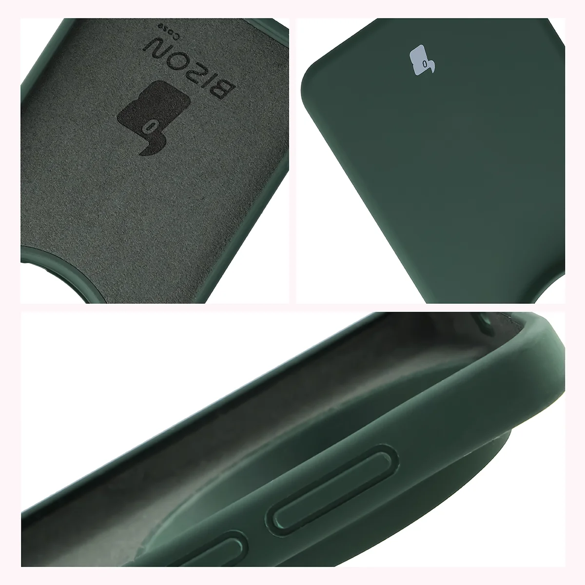Silikon Handyhülle für Vivo X300 Ultra, Bizon Soft Case, Dunkelgrün
