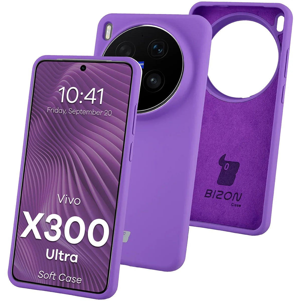 Silikon Handyhülle für Vivo X300 Ultra, Bizon Soft Case, Violett