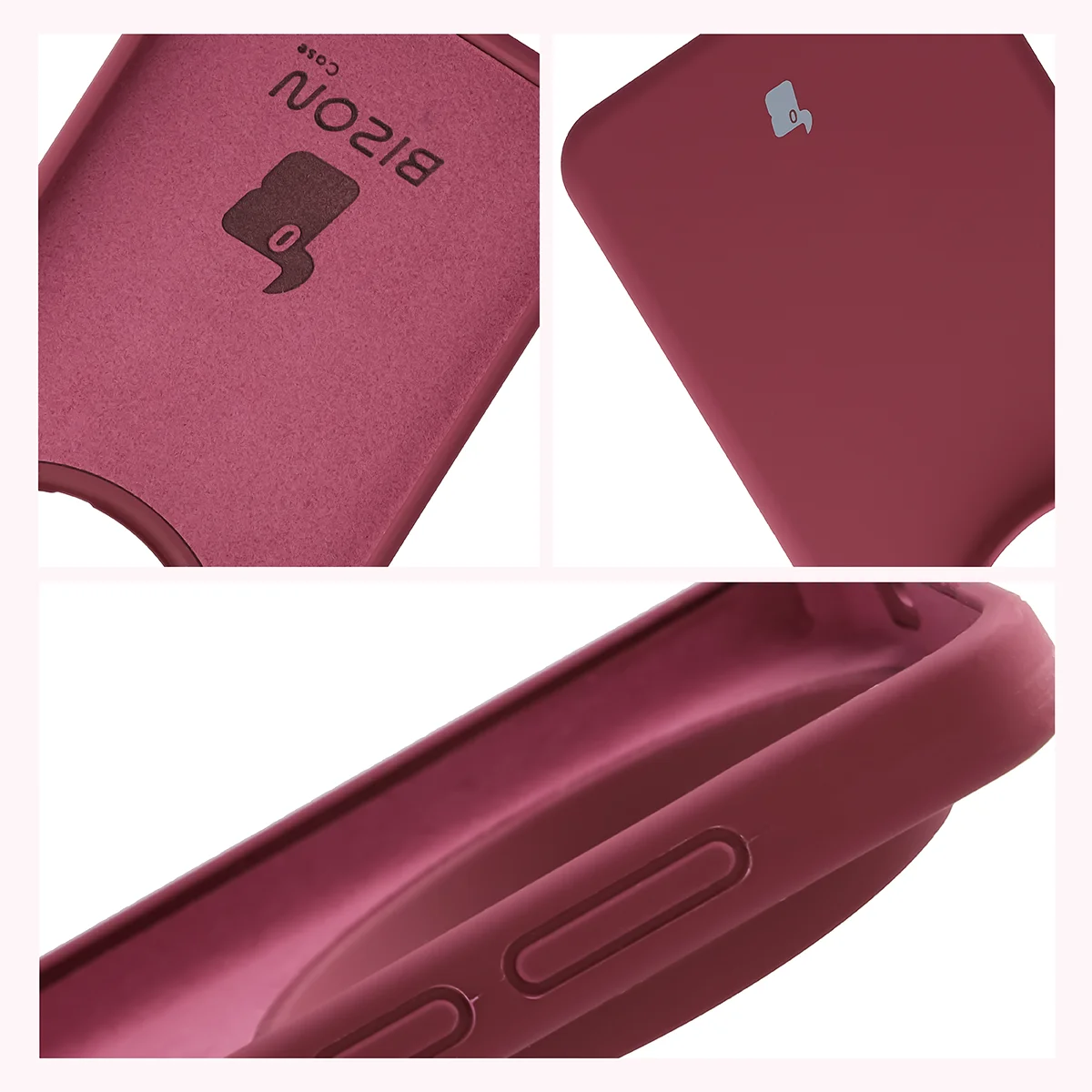 Silikon Handyhülle für Vivo X300 Ultra, Bizon Soft Case, Pflaumenfarbe