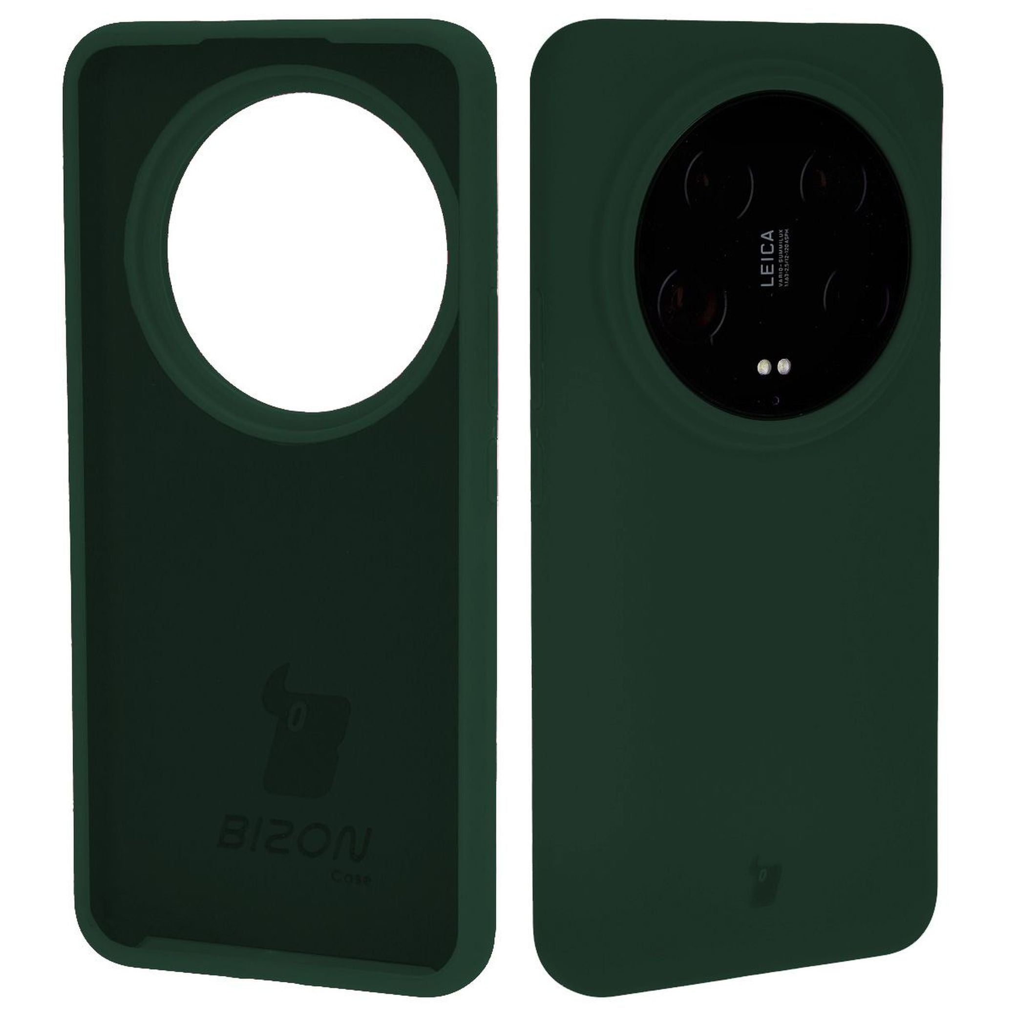 Silikon Handyhülle für Xiaomi 14 Ultra, Bizon Soft Case, Dunkelgrün
