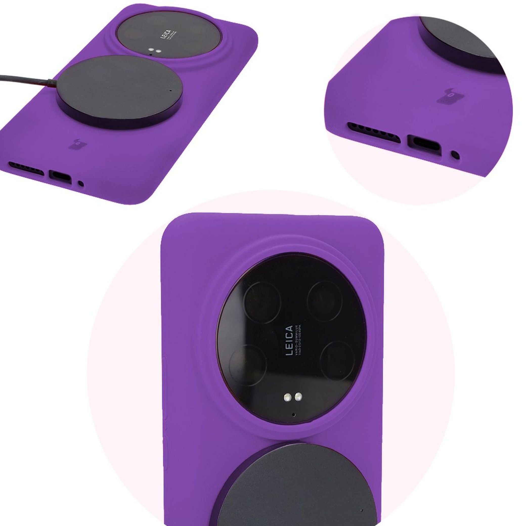 Silikon Handyhülle für Xiaomi 14 Ultra, Bizon Soft Case, Violett