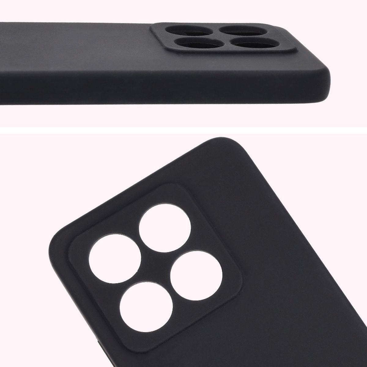 Silikon Handyhülle für Xiaomi Redmi 14C 4G / Poco C75, Bizon Soft Case, Schwarz