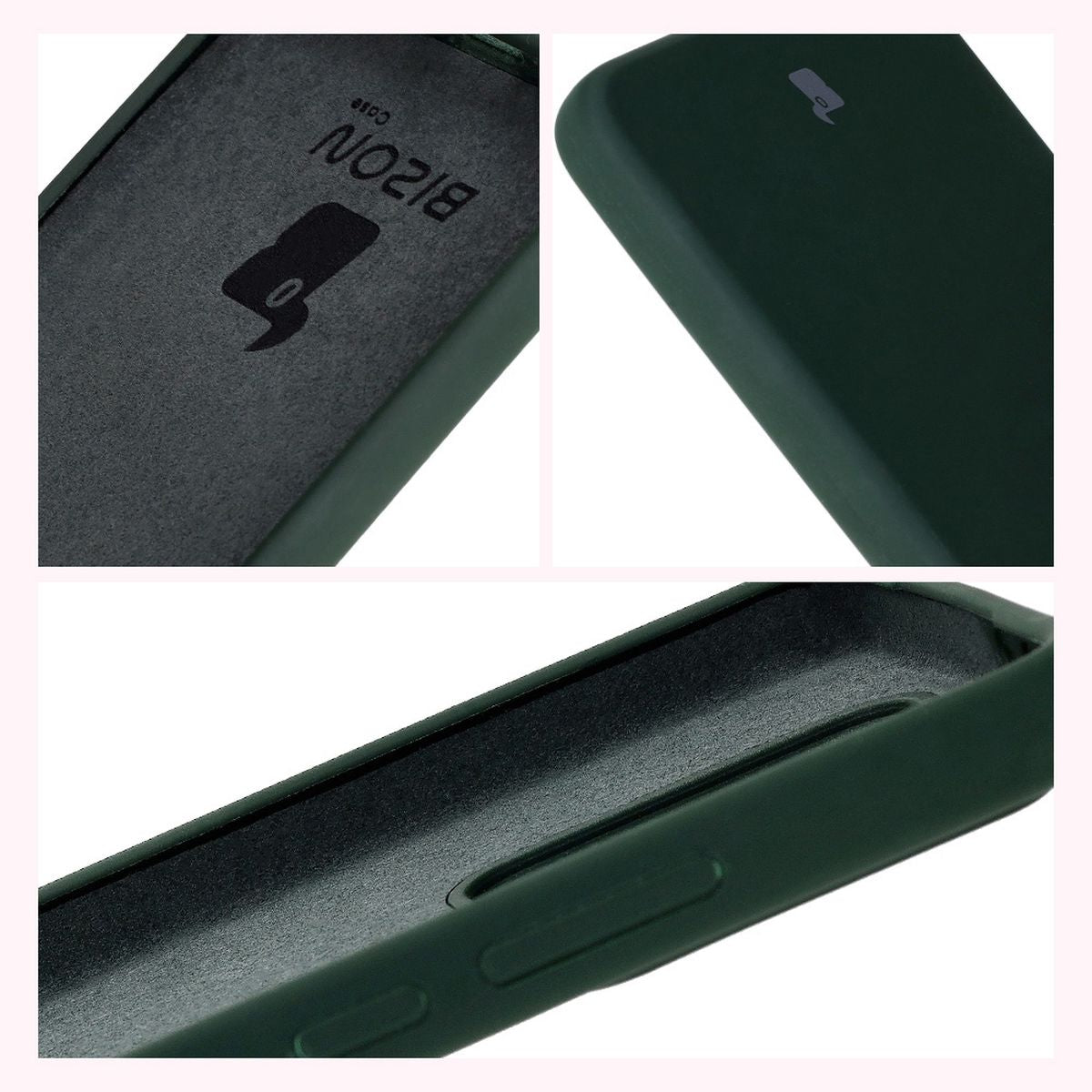Silikon Handyhülle für Xiaomi 14T, Bizon Soft Case, Dunkelgrün