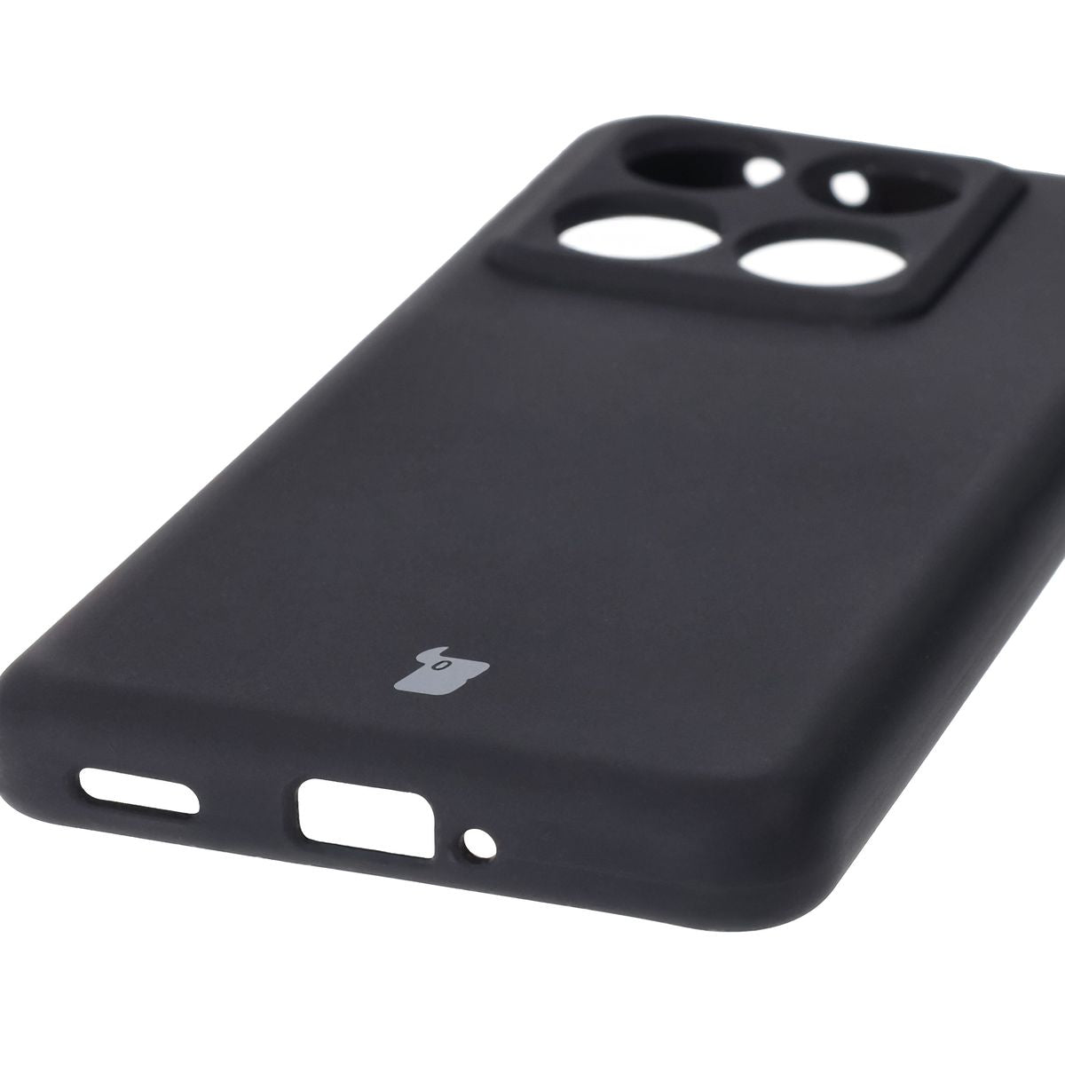 Silikon Handyhülle für Xiaomi 14T Pro, Bizon Soft Case, Schwarz