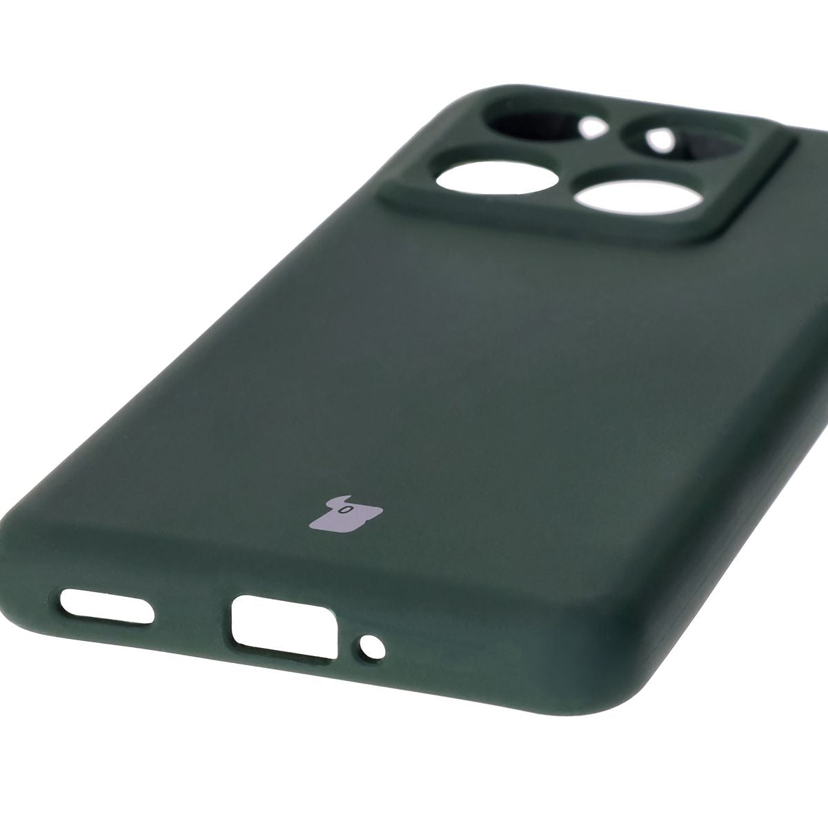 Silikon Handyhülle für Xiaomi 14T Pro, Bizon Soft Case, Dunkelgrün