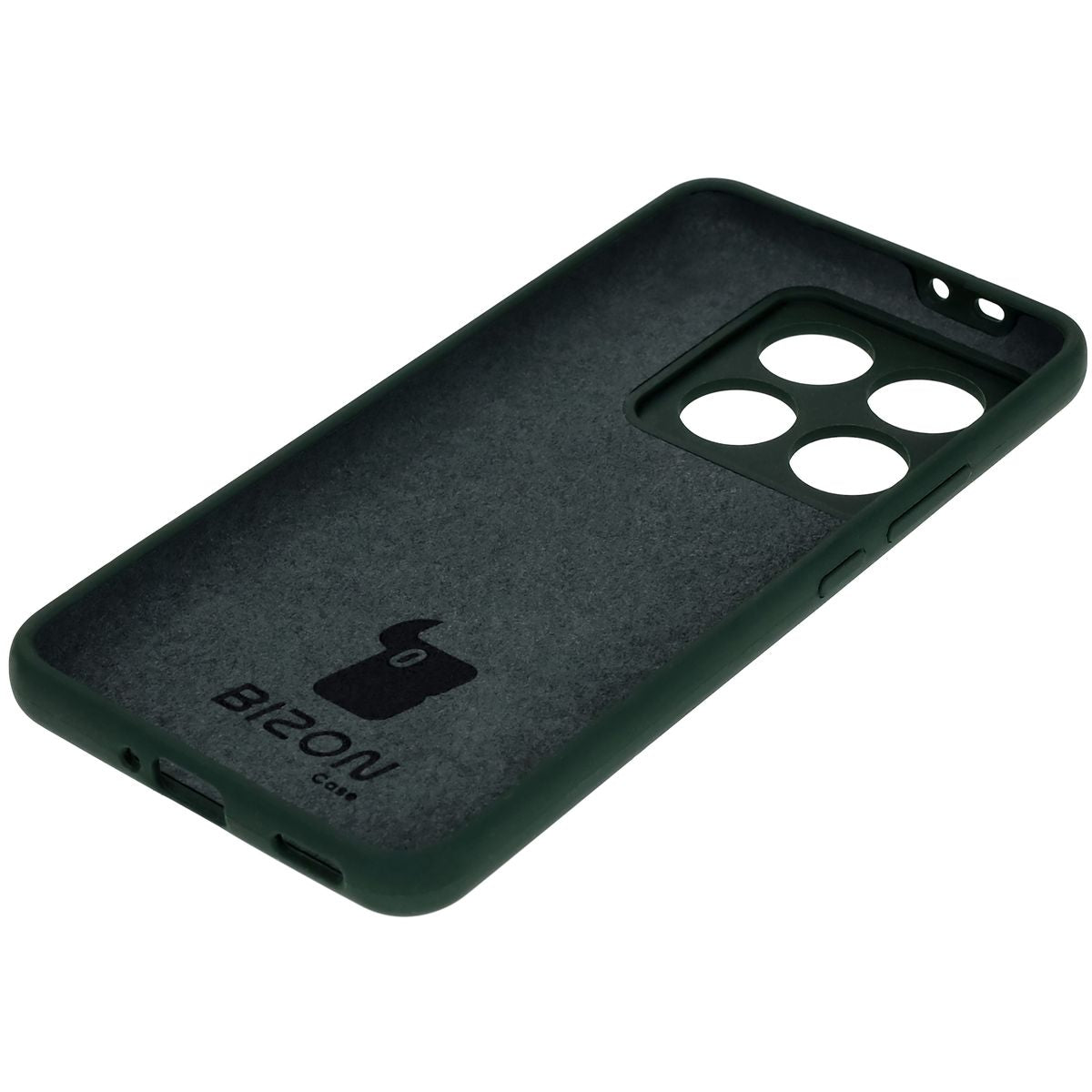 Silikon Handyhülle für Xiaomi 14T Pro, Bizon Soft Case, Dunkelgrün
